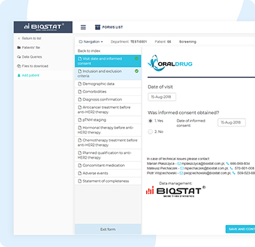 System eCRF.biz™: narzędzie do zbierania danych w badaniach klinicznych i obserwacyjnych.